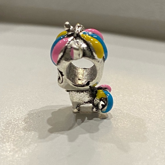 NEW•Silver & enamel Baby Unicorn DIY charm - Picture 5 of 7